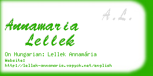 annamaria lellek business card